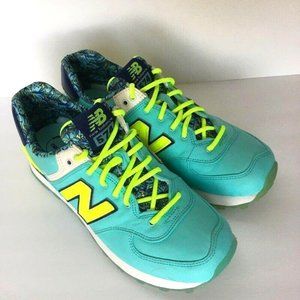 New Balance 574 Running Shoes Aqua Navy Sneakers
